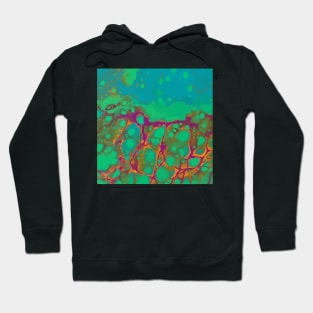 Neon Green Acrylic Organic Textures - WelshDesignsTP001 Hoodie